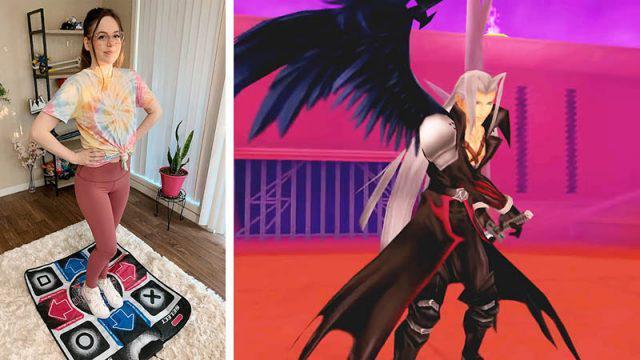 Streamer SarahKey Mengalahkan Sepiroth di Kingdom Hearts Pakai Dance Pad!