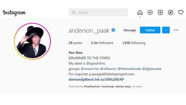 Kocak, Anderson Paak Ganti Profil Sosmed dengan Foto Pak Tarno