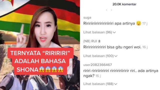Bikin Penasaran! Misteri Arti Riririri yang Viral di TikTok, Bahasa Shona?