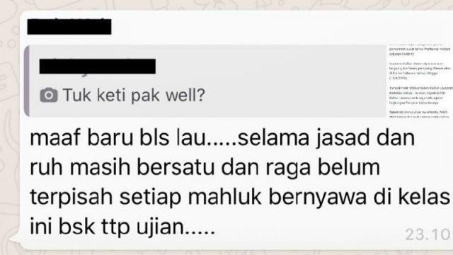 Bikin Tersenyum Kecut, Ini 10 Chat Dosen saat Suruh Mahasiswa Tetap Masuk