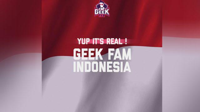 Here Comes a New Challenger! Geek Fam Indonesia Siap Panaskan Kompetitif MLBB di Indonesia