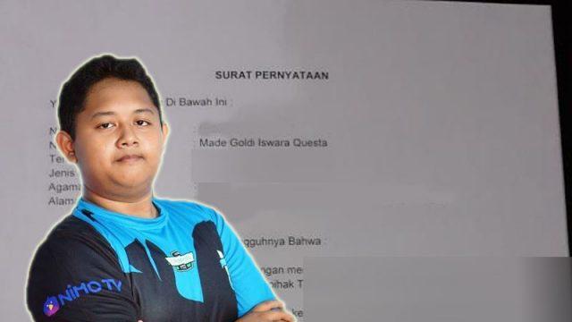 Goldi Tunjukkan Itikad Baik, Selesaikan Permasalahan dengan The Prime Esports