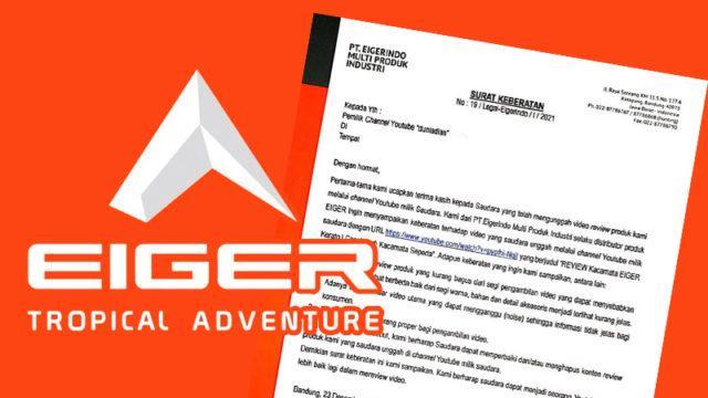 Eiger Minta Maaf Karena Minta YouTuber Perbaiki Video Review, Ini Kronologinya