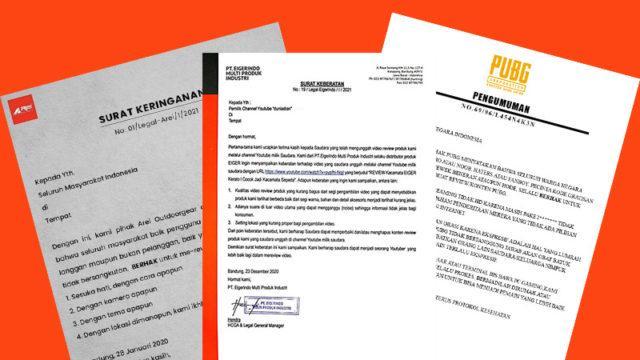 Parodi Surat Keberatan Eiger Dari Brand Besar, Mulai Dari Arei Sampai PUBG