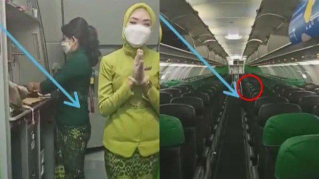 Viral Penampakan Wajah Pucat Terekam Kamera di Dalam Pesawat, Merinding!
