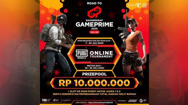 Siapkan Hadiah 10 Juta Rupiah, Daftarkan Tim PUBG Mobile Kamu di Road to BAPAREKRAF Game Prime 2020 Online!