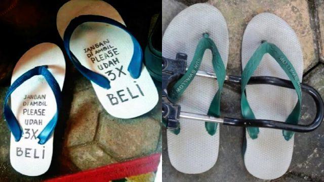 10 Sandal Anti Maling Kreatif yang Gak Bakal Hilang Dibawa Tarawih saat Ramadan