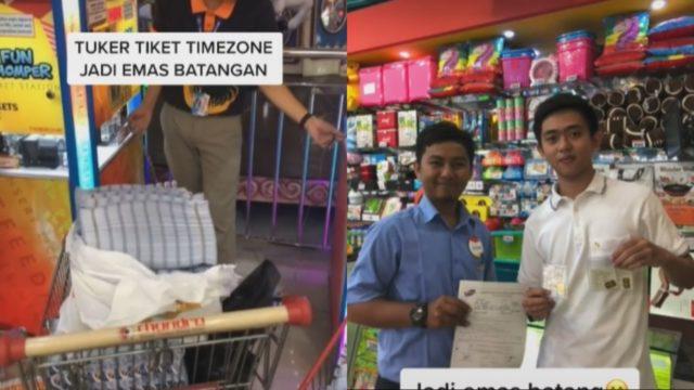 Auto Kaya! Tiket Timezone Cowok Ini Ditukar Hadiah Emas Seharga 92 Juta Rupiah