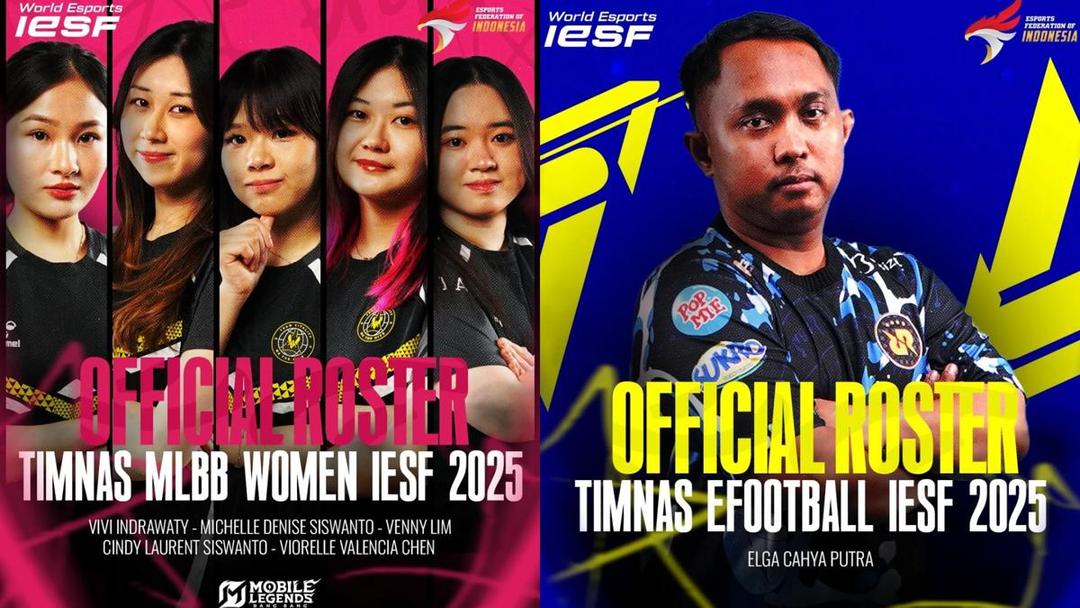 Roster Timnas Indonesia MLBB Wanita dan eFootball IESF 2025 Sudah Diumumkan