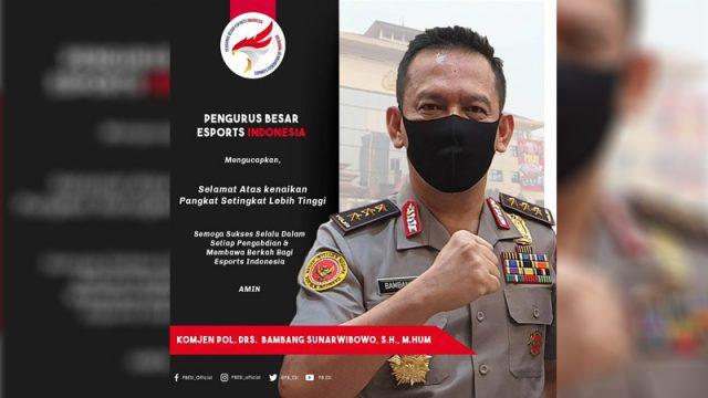 Wakil Ketua Umum PB Esports Indonesia Naik Pangkat Menjadi Komisaris Jenderal Polisi