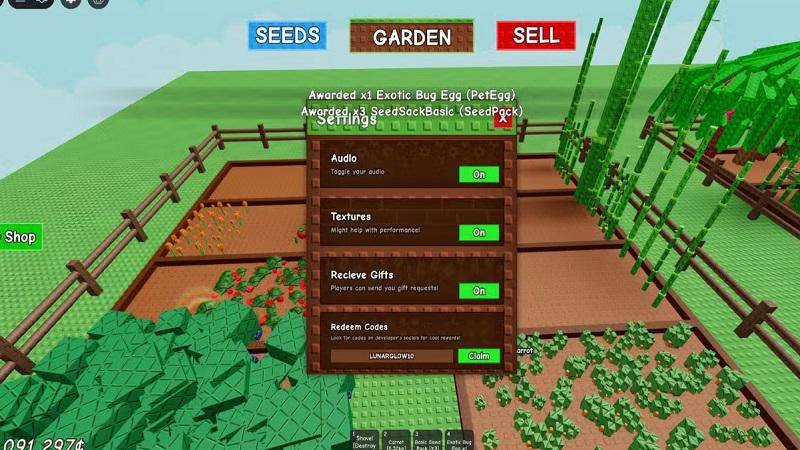 code redeem roblox grow a garden