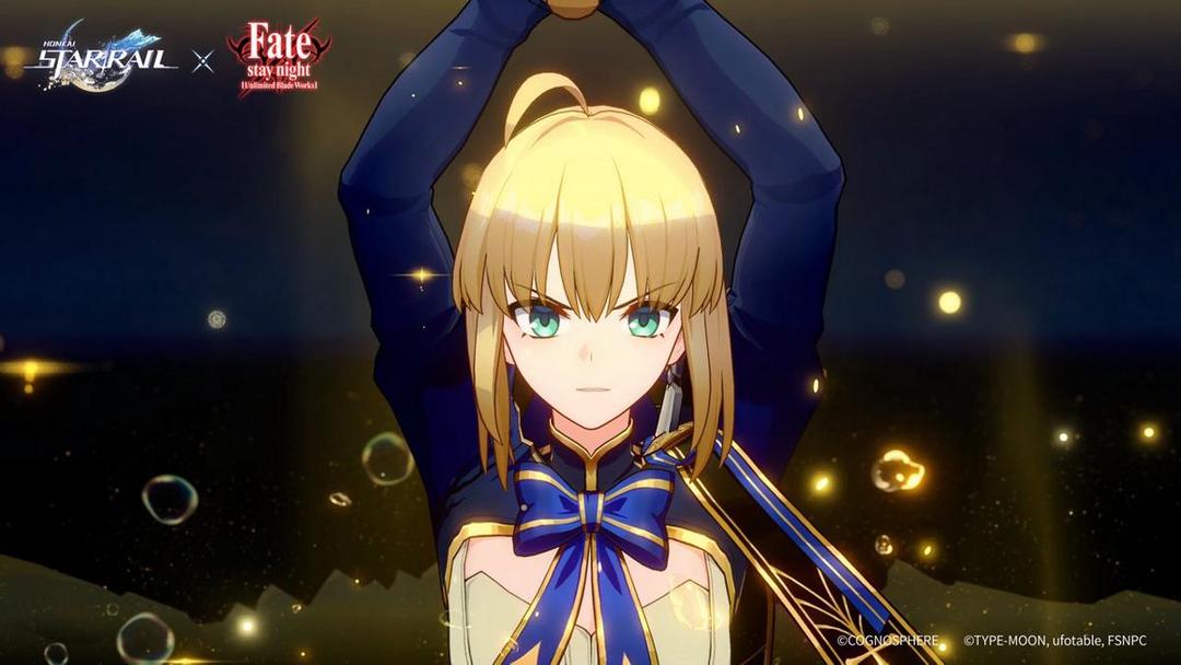 Saber bersiap meluncurkan Excalibur. (Dok. HoYoverse)