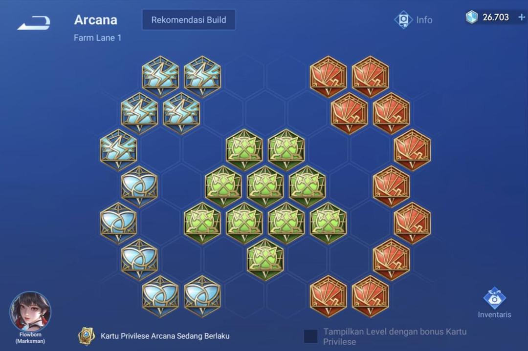 Susunan Arcana Flowborn marksman farm lane. (Dok. GGWP)