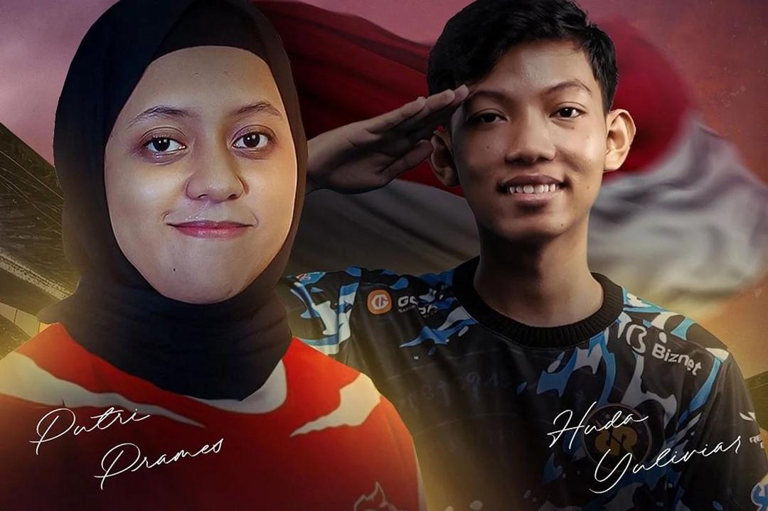 Huda dan Putri bawa Indonesia juara umum ASEAN Youth Esport Championship 2025. (Dok. Team RRQ)