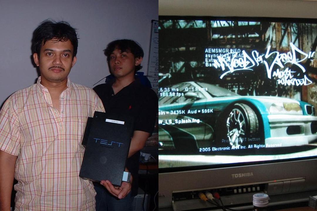 Bullitt Sesariza saat memproduksi game NFS Most Wanted. (x.com/PrimbonGame)