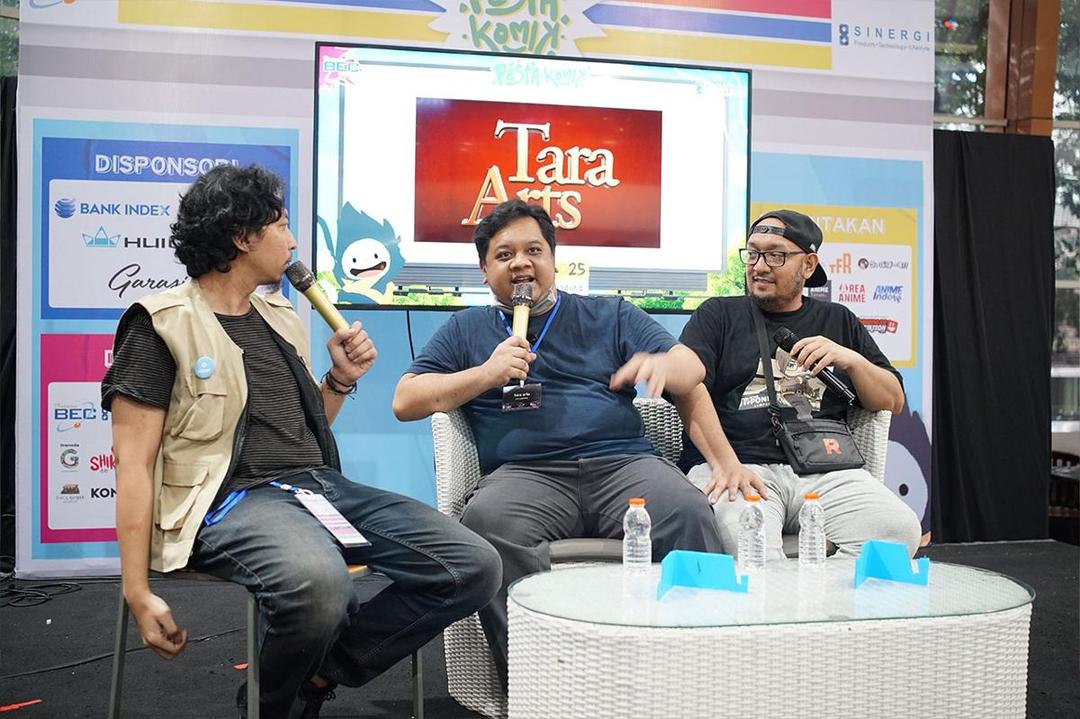 Tara Arts membahas perjalanannya di dunia komik pada event Pesta Komik 2025. (Dok. GGWP)