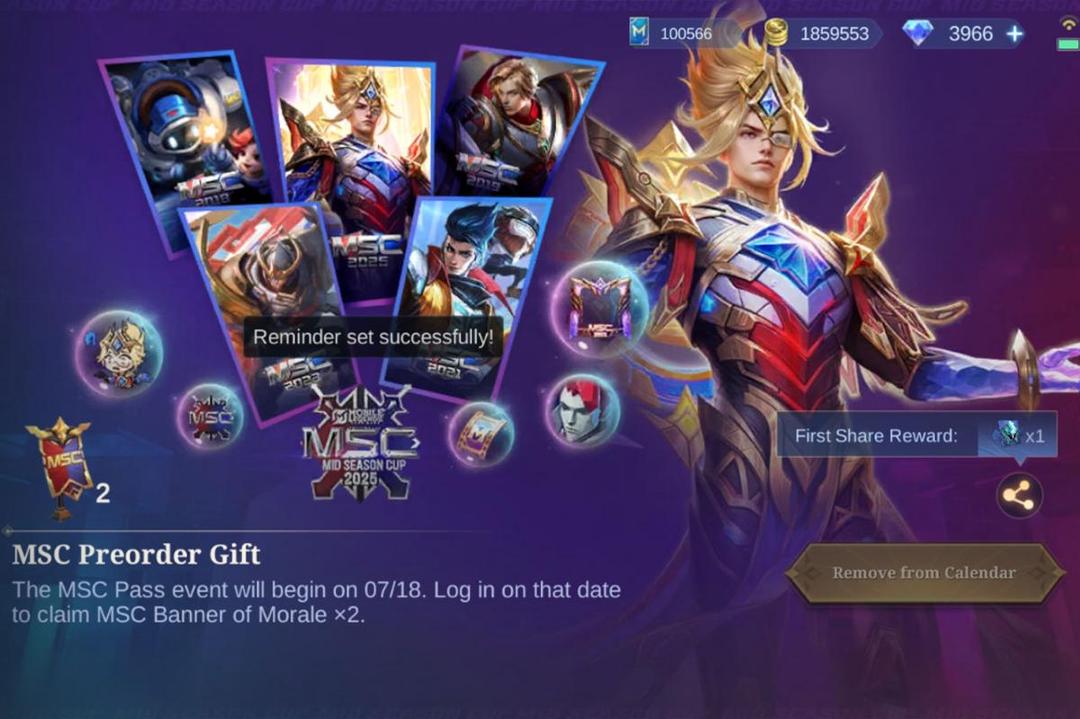 Beli MSC Pass 2025 untuk mendapatkan skin Natan. (x.com/iamrealkazuki)