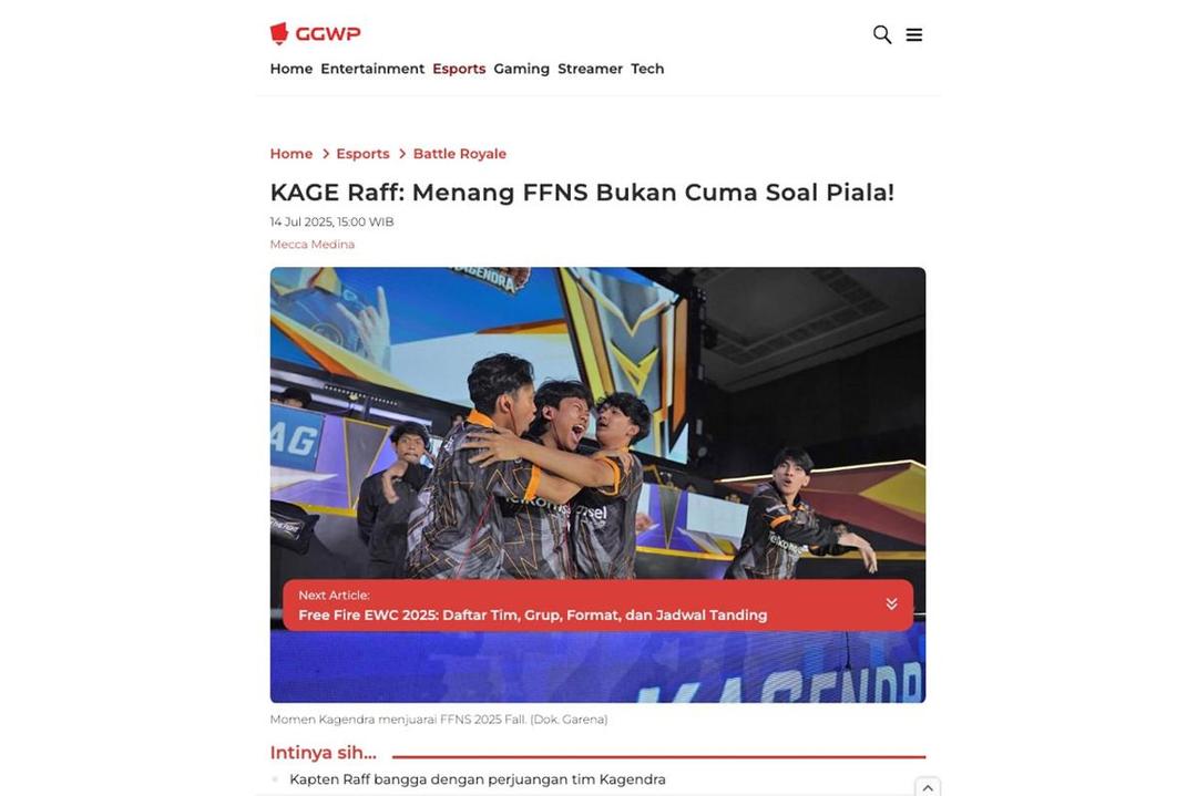 Penampilan baru website GGWP. (Dok. GGWP)