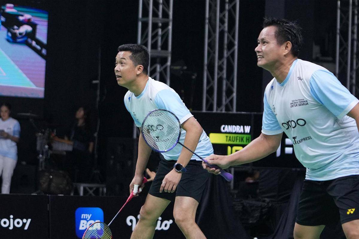 Taufik Hidayat membentuk tim dengan Candra Wijaya. (Dok. OPPO)