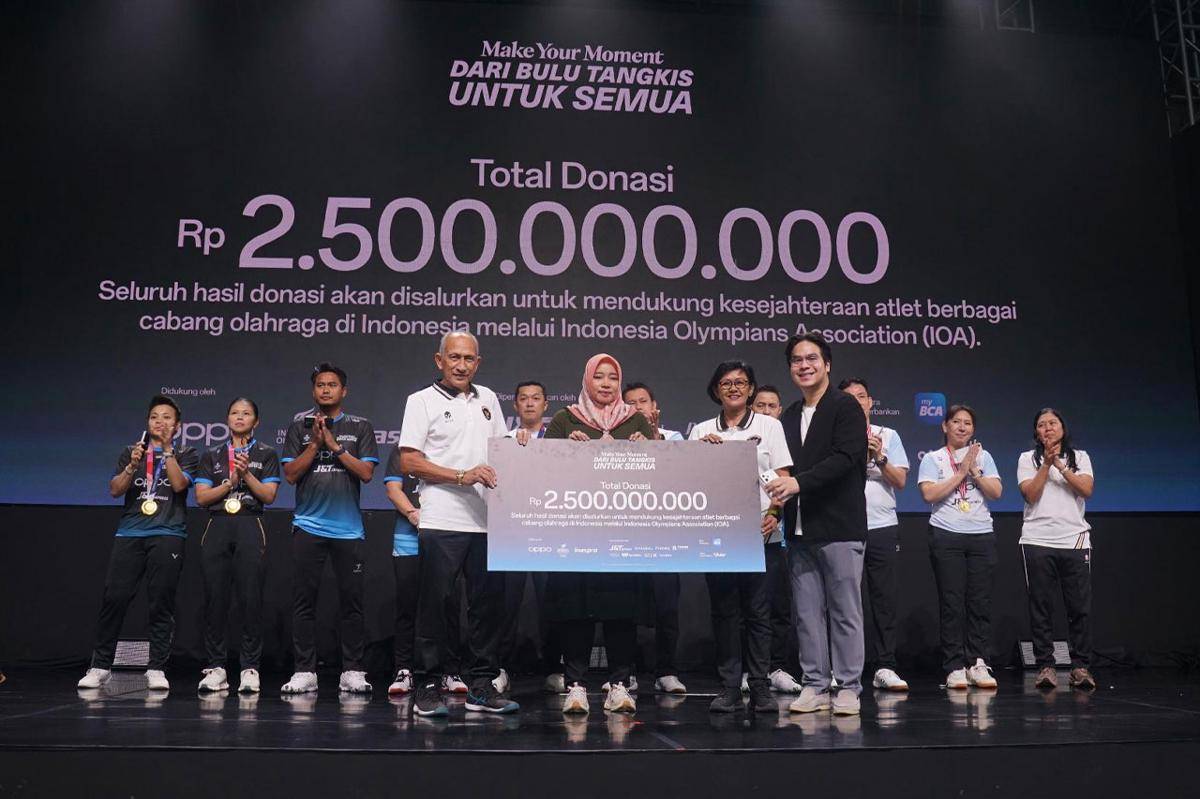 Dana amal Rp 2,5 miliar terkumpul lewat penjualan tiket dan lelang memorabilia. (Dok. OPPO)