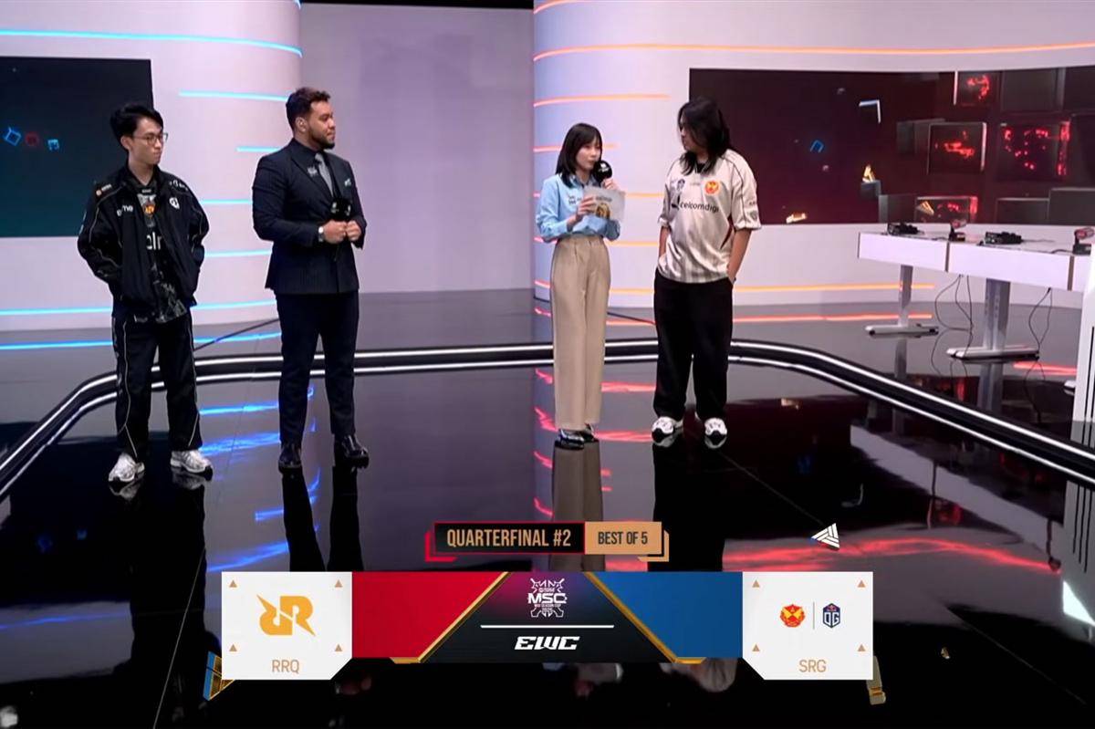 Momen RRQ Hoshi memilih SRG.OG sebagai lawannya. (YouTube.com/MPL Indonesia)