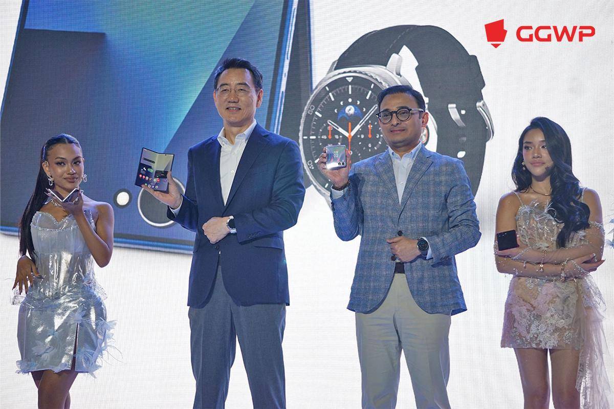 Samsung dan girl group No Na memperkenalkan Samsung Galaxy Z Fold & Flip 7. (Dok. GGWP)
