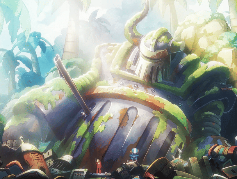 Sosok raksasa peninggalan era Void Century di anime One Piece (1999) (dok. Toei Animation)