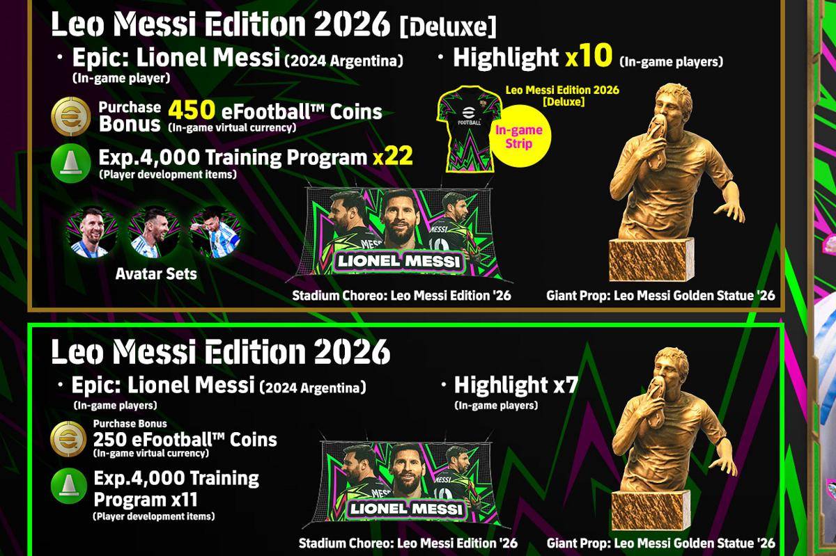 Ambassador Pack Messi dan Yamal tersedia untuk dibeli. (Dok. Konami)