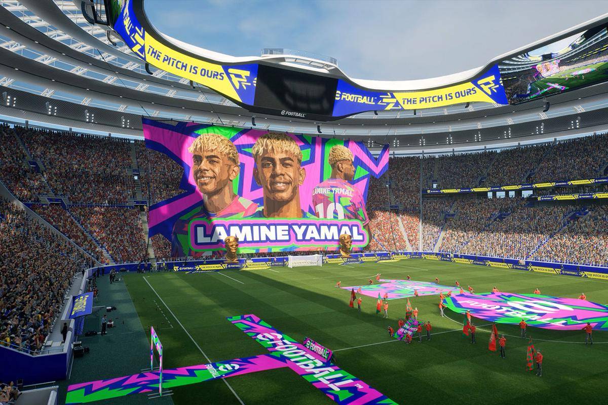 Stadion bisa diklustomisasi dengan tifo, patung, dan elemen lainnya. (Dok. Konami)