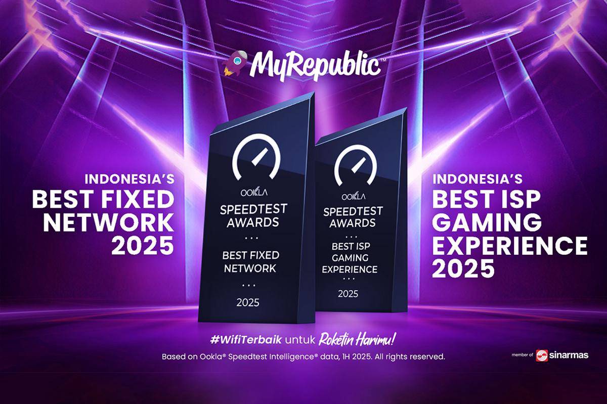 Penghargaan diraih di kategori Fixed Network dan ISP Gaming Indonesia. (Dok. MyRepublic)