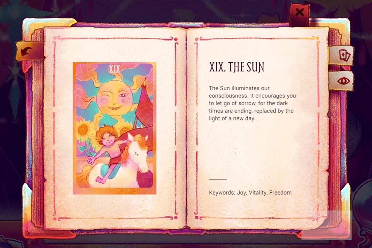 Berikan kenyamanan pada para roh dengan membaca Tarot mereka. (Dok. GameChanger Studio)