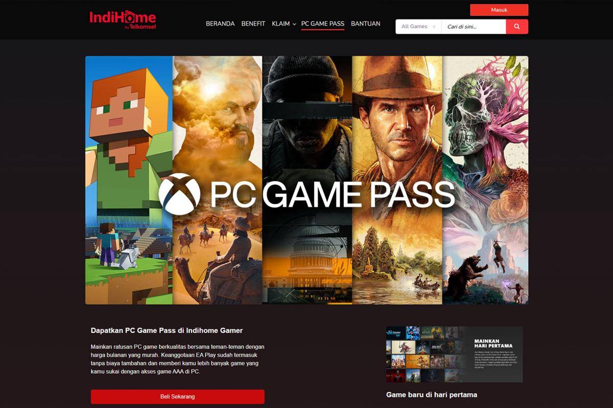 Tampilan PC Game Pass di IndiHome. (IndiHome)