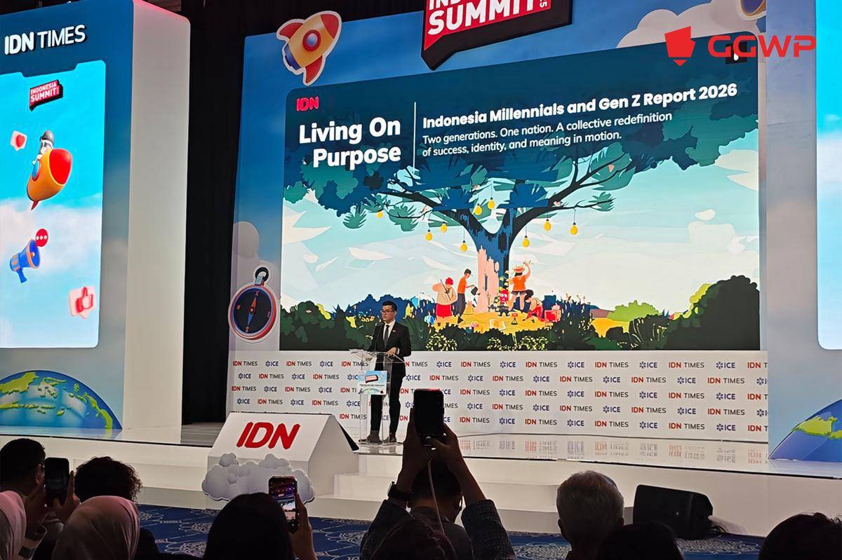 COO IDN William Utomo mengumumkan Indonesia Millennial & Gen Z Report 2026. (Dok. IDN)