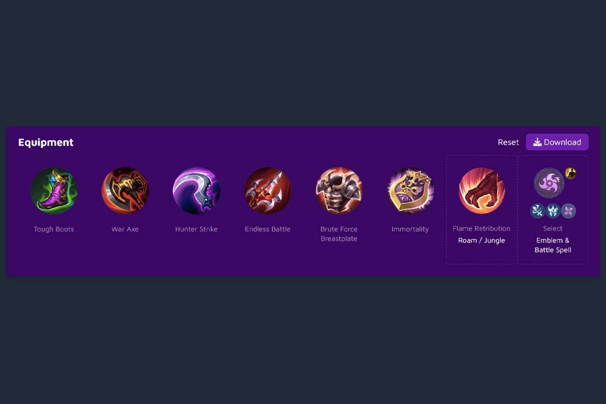 Build Lancelot ONIC Kairi (MLBBTools)