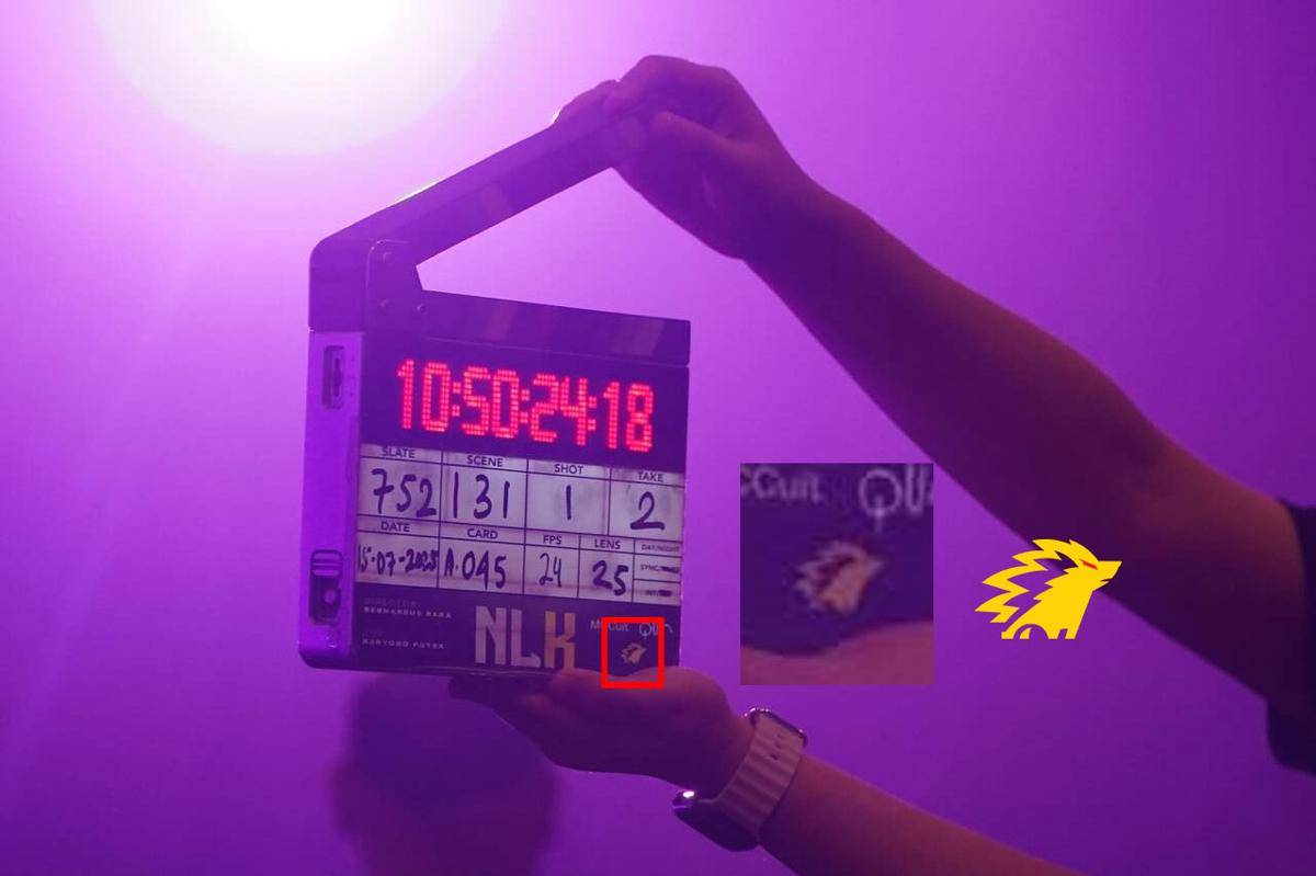 Clapperboard film Nobody Loves Kay ditempeli logo ONIC Esports. (instagram.com/risaindahpermata)