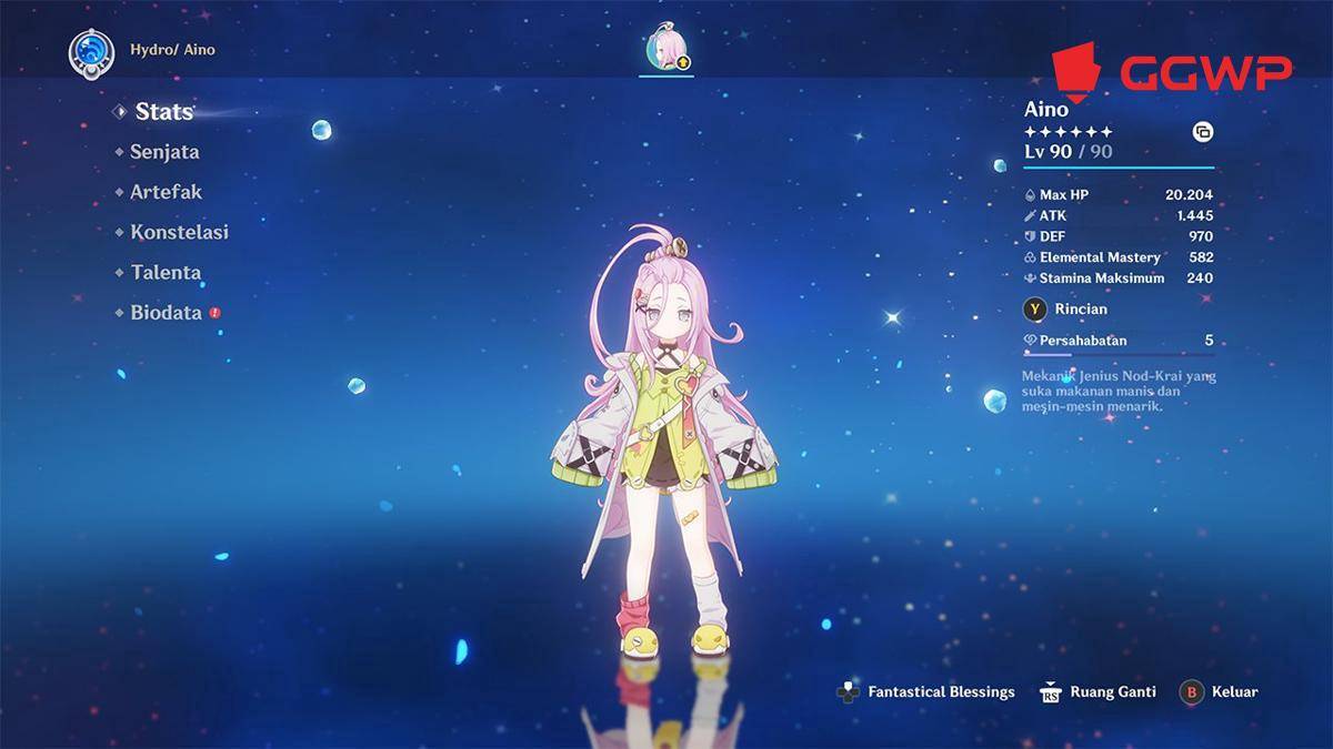 Aino adalah karakter Hydro Claymore bintang 4. (Dok. GGWP)