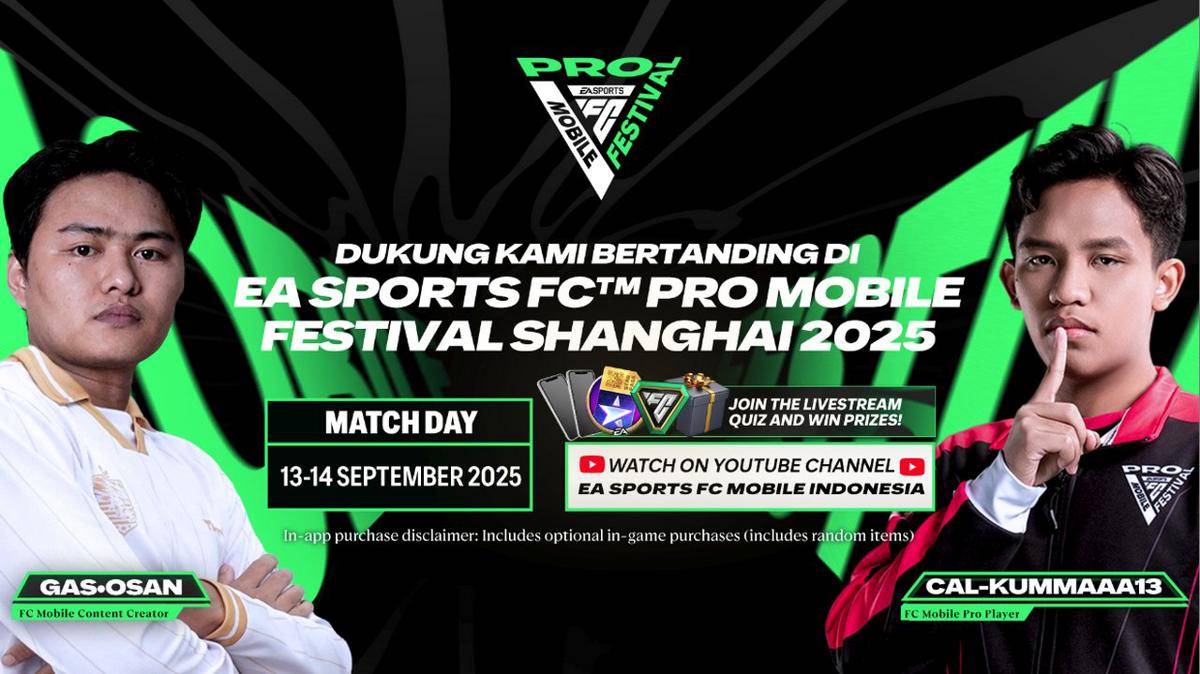 Dua pemain Indonesia akan berlaga di FC Pro Mobile Festival 2025. (Dok. EA SPORTS)