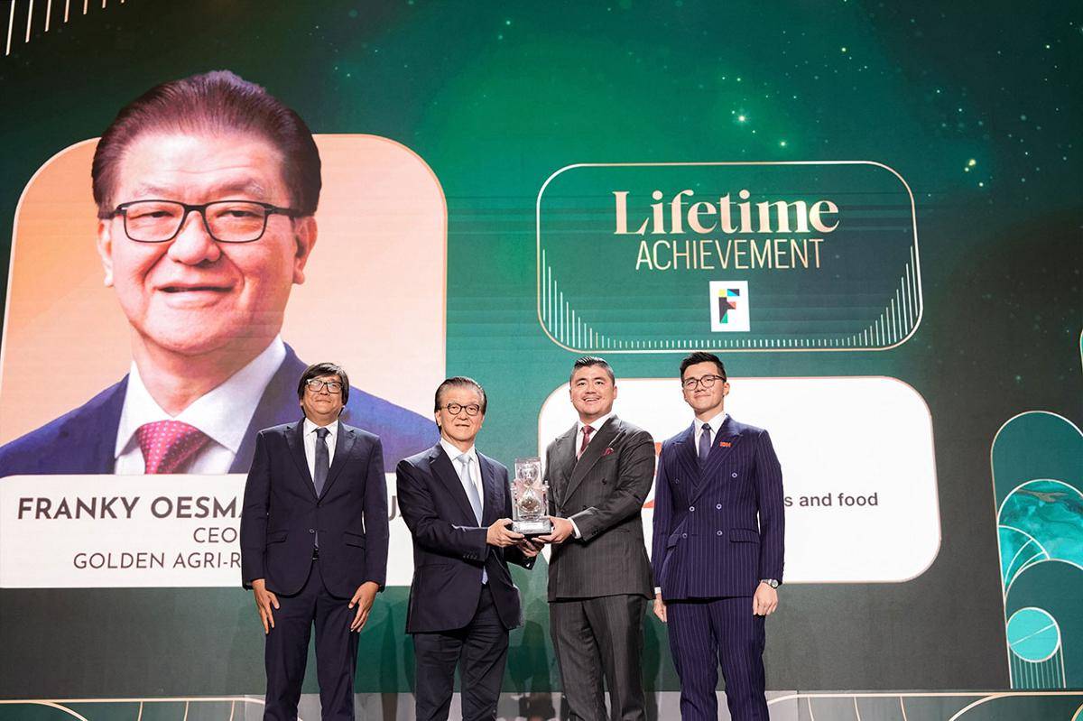 Franky Widjaja, CEO Golden Agri-Resources, menyampaikan Keynote Speech dalam FORTUNE  Indonesia 100 Gala. (Dok. FORTUNE Indonesia)