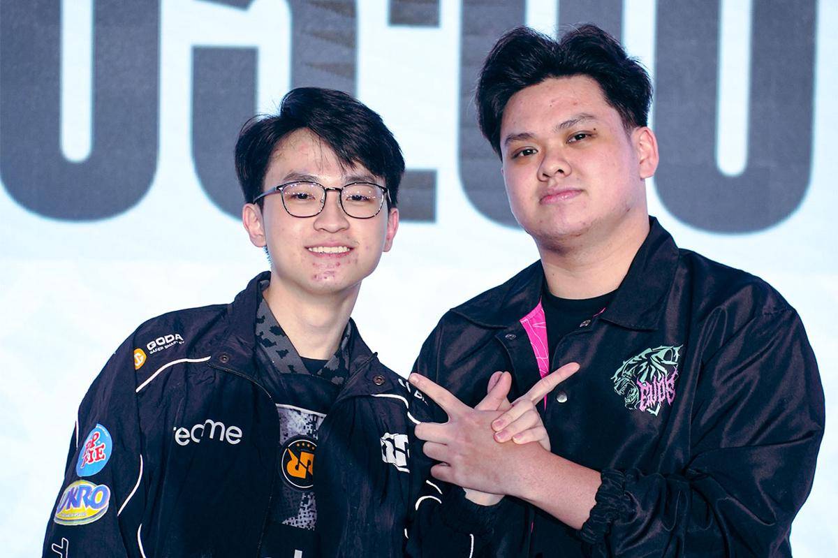 Sutsujin dan Alberttt, player RRQ dan EVOS yang pernah membela tim saingan masing-masing. (Dok. MPL Indonesia)