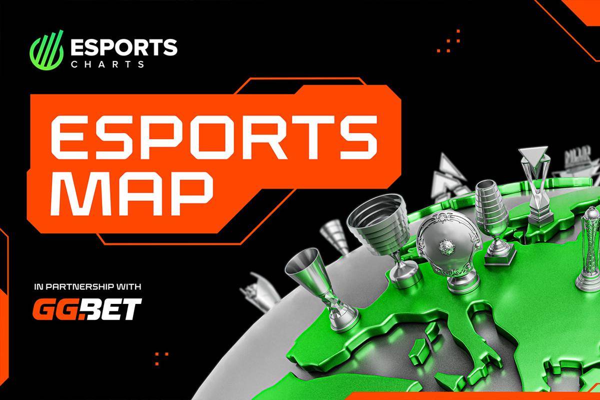 Esports Charts meluncurkan Esports Map. (Esports Charts)