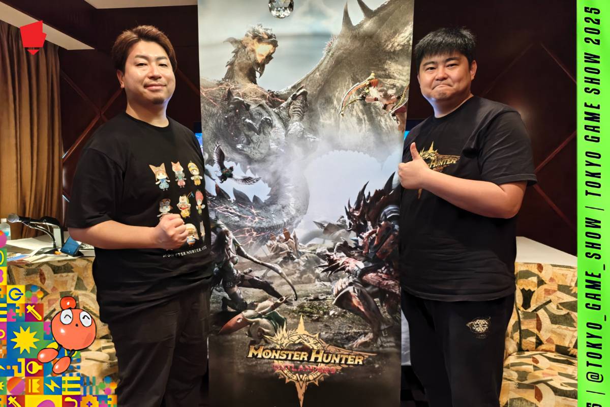 Produser Monster Hunter Outlanders Genki Sunano (Capcom, kiri) dan Dong Huang (TiMi, kanan) di Tokyo Game Show 2025. (Dok. GGWP)