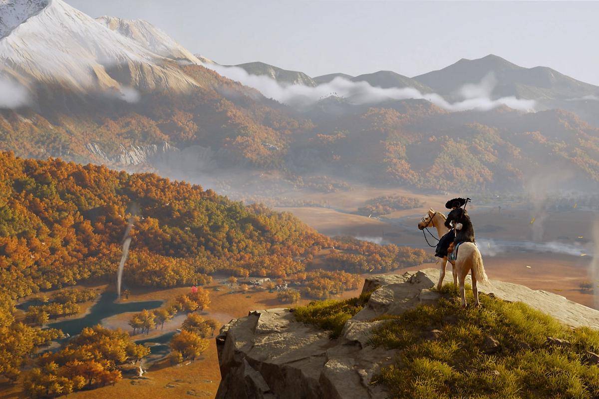 Ghost of Yotei menampilkan game petualangan dengan gaya sinematik Jepang. (Dok. PlayStation)