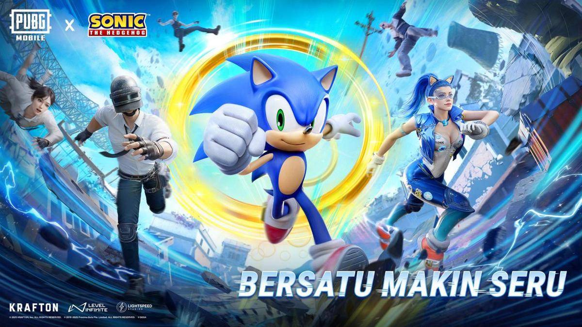 Kumpulkan skin, item, senjata, kendaraan, hingga emote bertema Sonic. (Dok. Krafton)