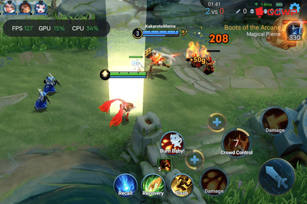 Hasil benchmark gaming HOK 120 FPS (Dok. GGWP)