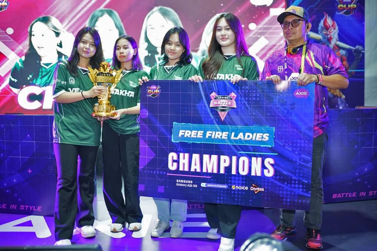 Vesakha Violet menjuarai Free Fire Ladies Battle Arena 2025 di AXIS CUP ON GROUND Jakarta 2025. (Dok. AXIS)