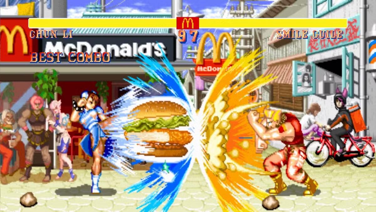 Chun Li vs Smile Guile (www.x.com/McDonaldsJapan/)