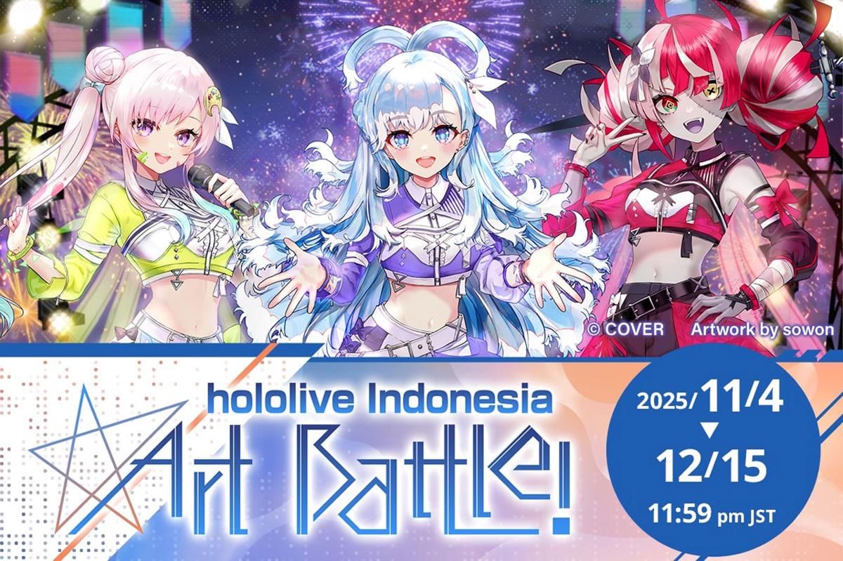 pixiv dan hololive Indonesia mengadakan event hololive Indonesia Art Battle!. (Dok. pixiv)