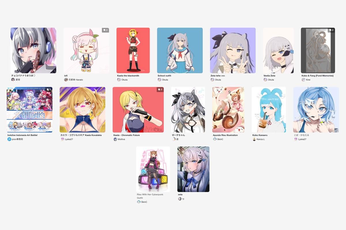 Contoh submisi karya dari fans. (Dok. pixiv)