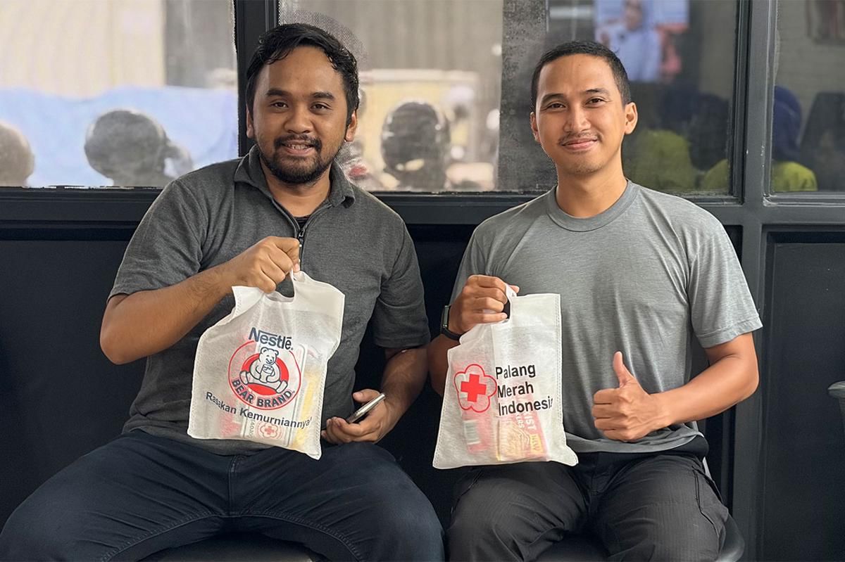 Timmy IDN yang baru saja mendonorkan darahnya. (Dok. IDN Foundation)