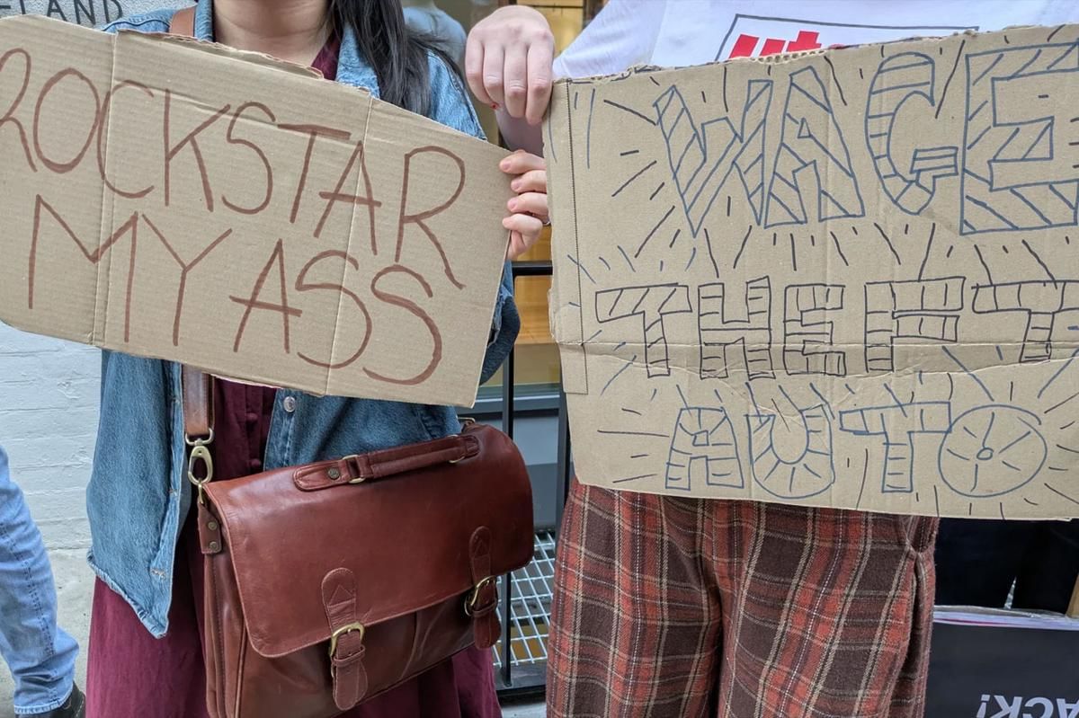 Aksi demonstrasi pegawai Rockstar. (Rock Paper Shotgun)